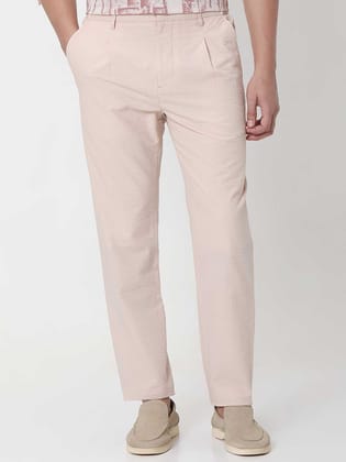 Relaxed Tapered Fit Seersucker Trouser