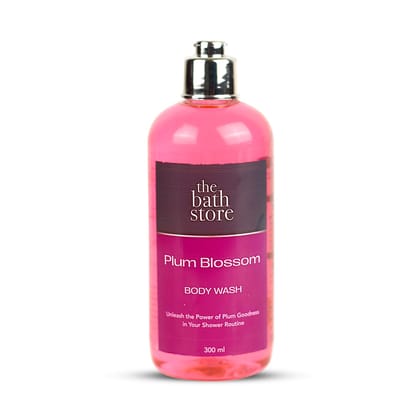 The Bath Store Plum Blossom Body Wash 300ml: Cleans, rejuvenates, treats rashes, reduces pollution effects, cruelty-free, preservative-free, for all skin types.-The Bath Store Plum Blossom Body W