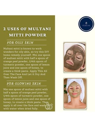 Vedicine Pure Multani Mitti Powder For Face and Skin Care (100g each) (Pack of 3)