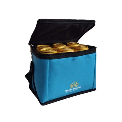 Outer Woods Insulated 6 Can Cooler Bag-Sky Blue