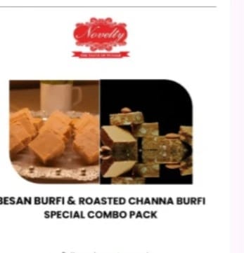 Besan Burfi and Roasted Chana Barfi Combo Pack