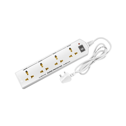 4 Socket Extension Board with 2 Metre Wire White-4 Socket Extension Board with 2 Metre Wire (White)