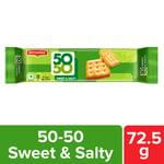 Britannia 50-50 Sweet & Salty Biscuit - Light, Crispy, Ready To Eat, 72.5 G