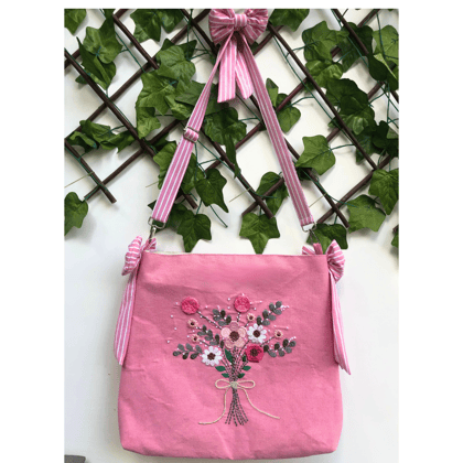 Pink Faith Flower tote bag-Without name