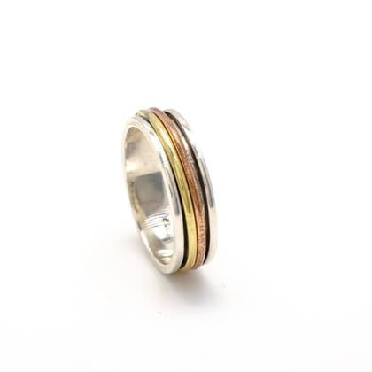 Quadristripe Thin Fluid | 925 Silver Ring for Women & Men-10