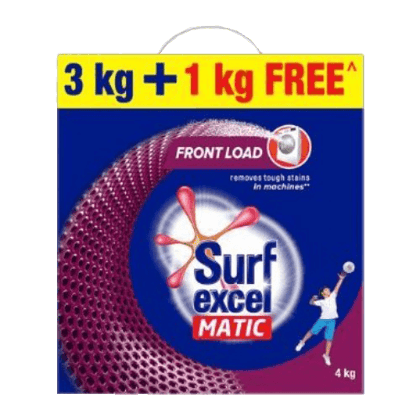 Surf Excel Detergent Powder Matic Front Load 3Kg+1Kg Free