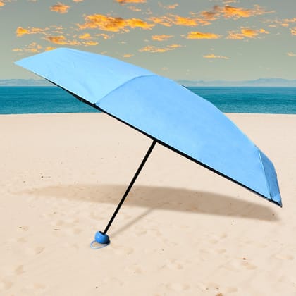 5 Fold Manual Open Umbrella With Capsule Case (1 Pc)