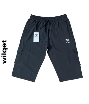 Mens 3-4th. Cargo Shorts-Black / L