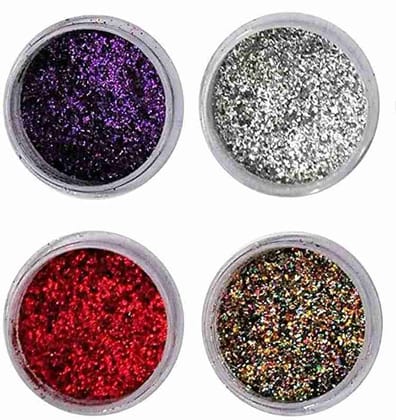 Glitter Shining Sparkle Powder Multi Color,4 Pcs