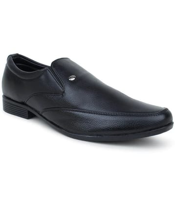 Action Office Artificial Leather Black Formal Shoes - None