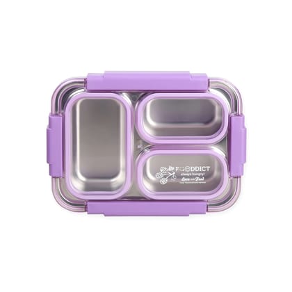 Korean Bento Box 3 Grid - Purple