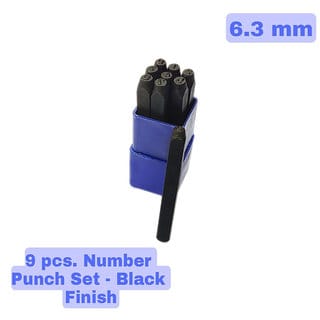 Number Punch Set 1/4 - (6.3 mm) Hardened Steel/Metal Die Jewelers with Case