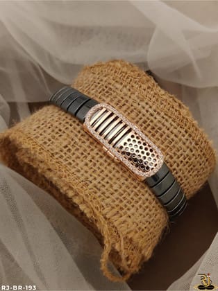 High Qulity Finishing Rose Gold Pleted Mens Style Ceramic Band RJ-BR-193