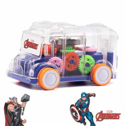 Marvel Avengers Transparent Gear Bus for Kids