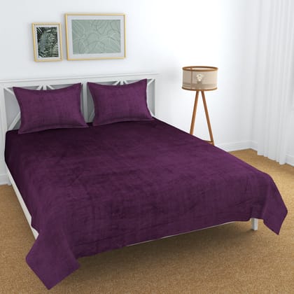 Dark Velvet Warm Winter Flannel Flat King Bedsheet (100 x 108)-King