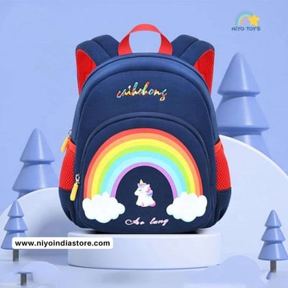 Cute Rainbow Backpacks for Kids Girls Boys Toddler Bag-Dark Blue