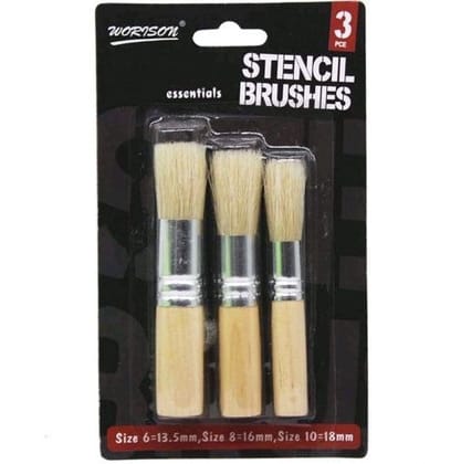 Stencil Brush - Set of 3