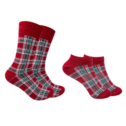 Plaid up Men & Women Matching Socks