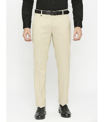 Solemio Beige Slim Formal Trouser ( Pack of 1 ) - None