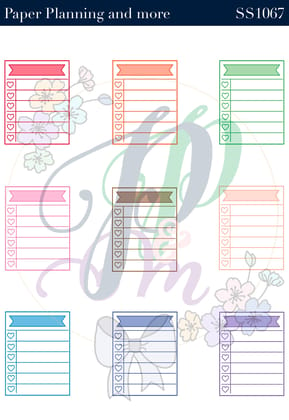 Ribbon Notepad Sticker Sheet-Glossy