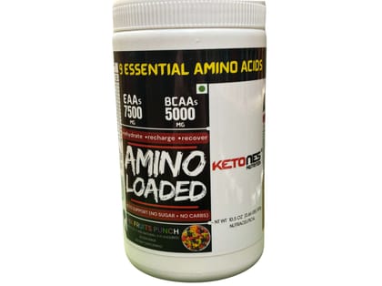 Ketones Nutrition Amino Loaded EAA 7500 | 400 gm | Mix Fruit