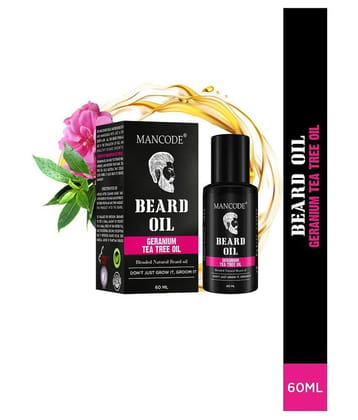 Mancode Geranium Tea Tree Beard Oil 60 ml Pack of 1