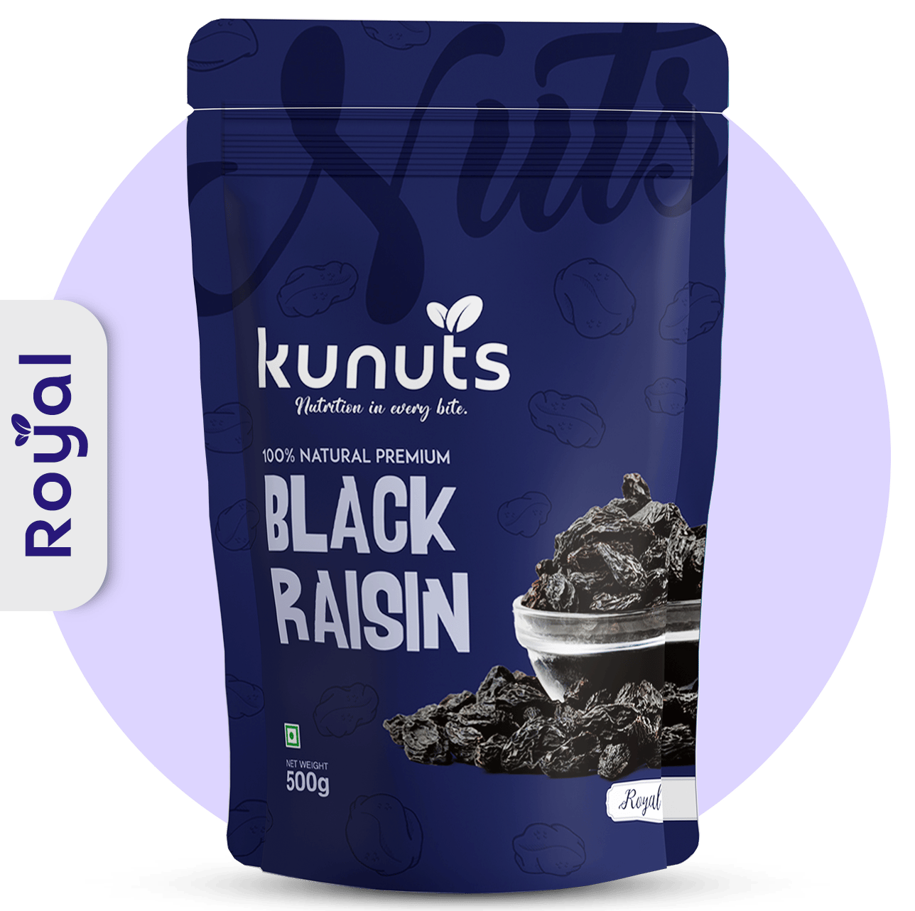 Black Raisins: Natural & Premium (Royal)-250g