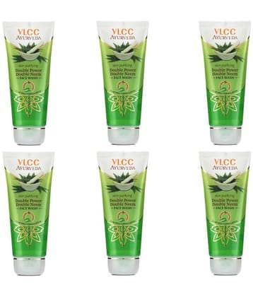 VLCC Ayurveda Skin Purifying Double Power Double Neem Face Wash, 100 ml (Pack of 6)