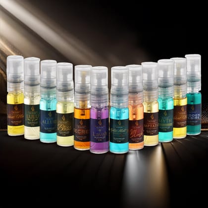 5ml x 12 Pocket Perfume Trial Pack for Men and Women-5 ml