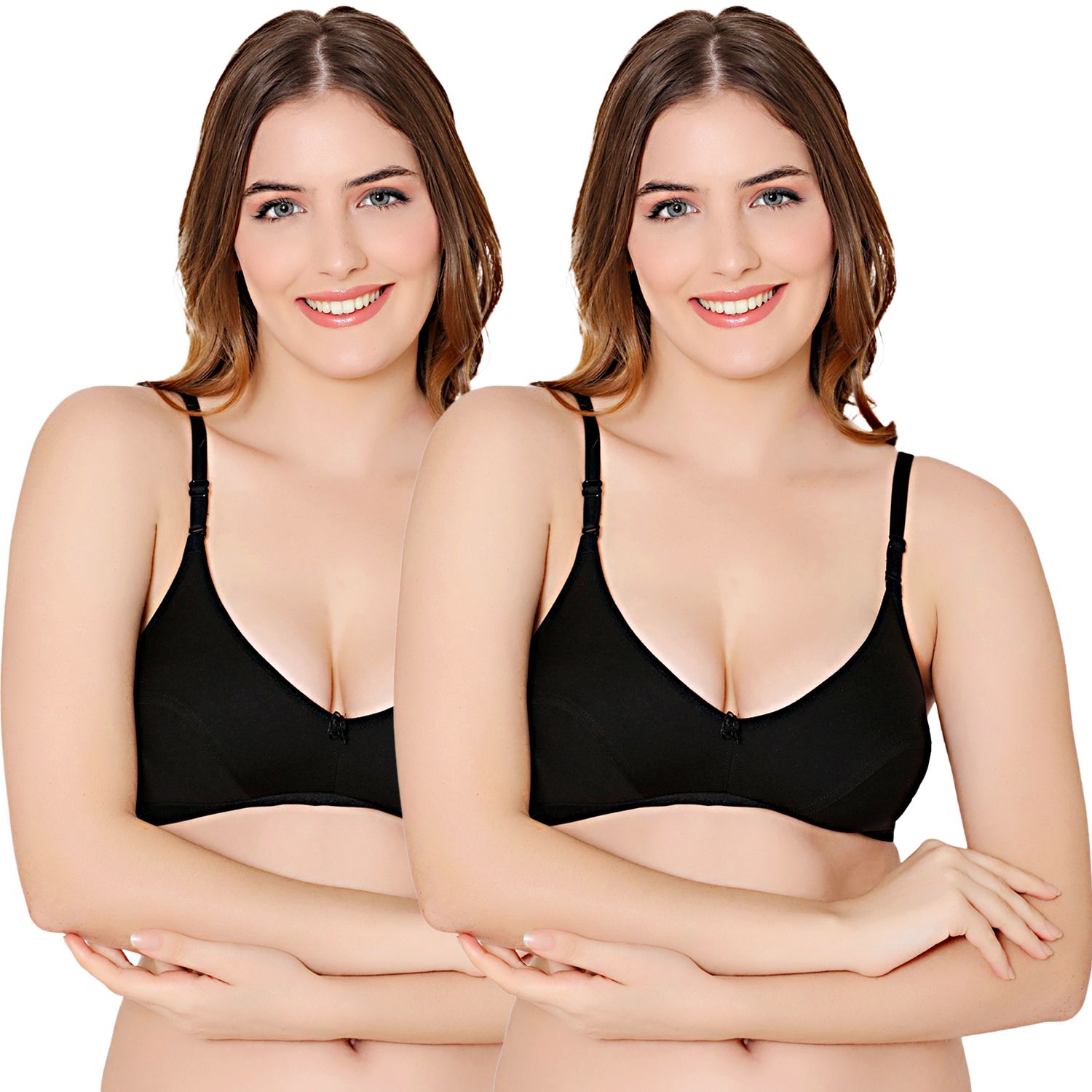 Bodycare polycotton wirefree convertible straps comfortable non padded bra-1531BB