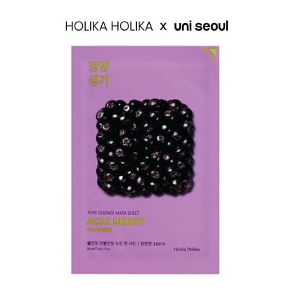 Pure Essence Mask Sheet Acai Berry 20EA (23ml)-Face Mask - 1 PC