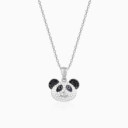 Silver Panda Power Pendant with Link Chain