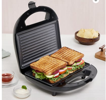 Borosil Neo Grill Sandwich Maker, Non-toxic Non-stick Grill Plate Coating