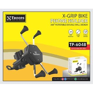 TP TROOPS Spider Type Unviersal Motorcycle Spider Bike Mobile Holder Stand with X Grip Spider Motorcycle Car 360 Degree