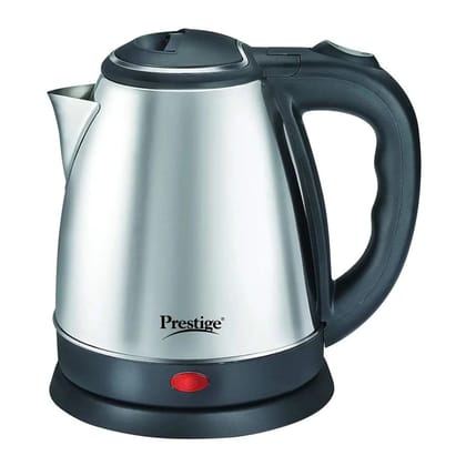 Prestige Stainless Steel Travel PKOSS 1.5L 1500 Watts Electric Kettle | Silver & Black | 1 Pc