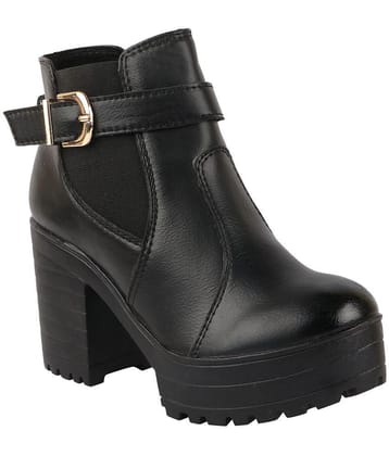 Shoetopia - Black Womens Ankle Length Boots - None