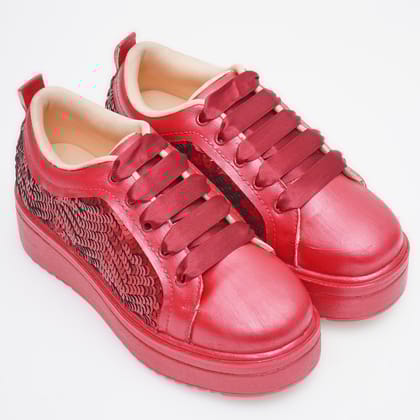 Red Romance Heel Sneakers-36