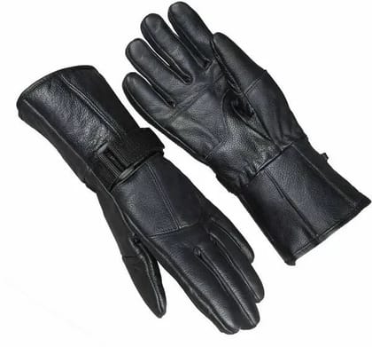 Special Black 1 Pair Leather Snow Proof Winter Gloves