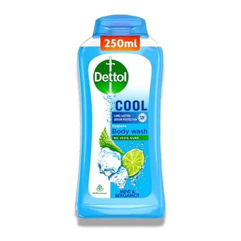 Dettol Cool Body Wash & Shower Gel - Mint & Bergamot, 250 ml Bottle