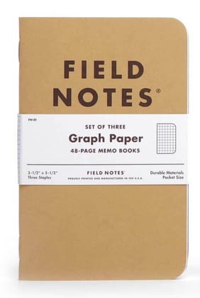 Field Notes: 3-PACK ORIGINAL KRAFT NOTEBOOK (GRAPH)