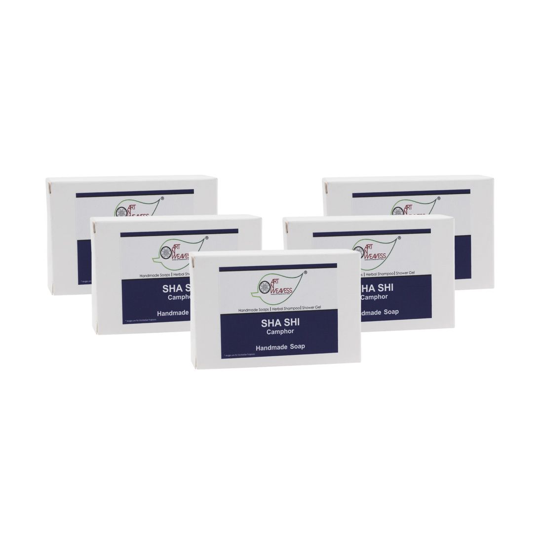 Artnweavess SHA SHI Camphor Handmade Soap, 100 gm - Pack of 5