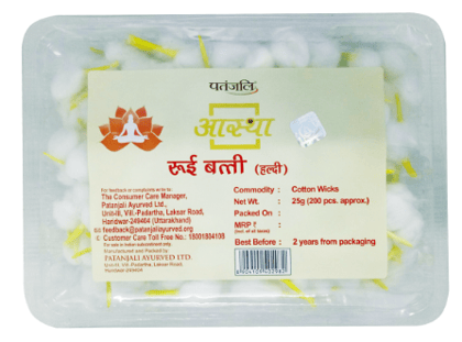 AASTHA COTTON WICKS HALDI 25 GM