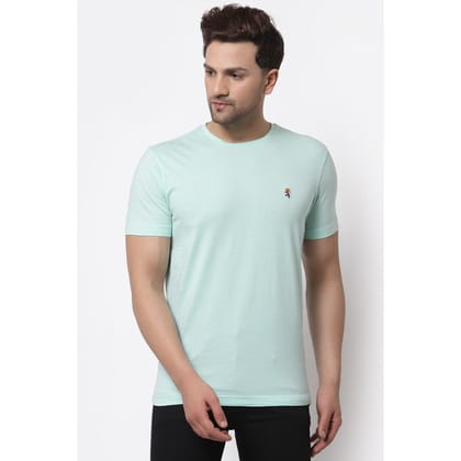 Red Tape Men Mint Green Solid T-Shirt