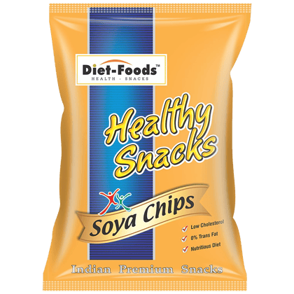 Diet Foods Soya Chips - Healthy Snacks, Low Cholesterol, High In Protein, No Trans Fat, 150 G