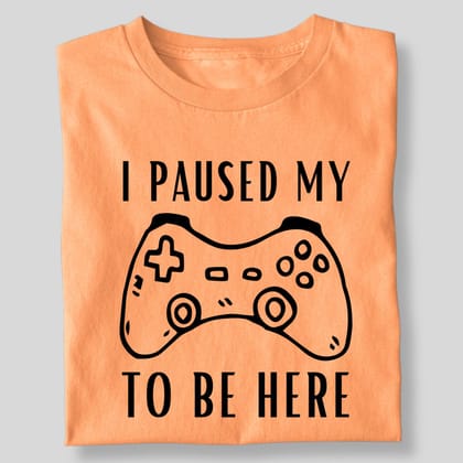 I PAUSED MY GAME TO BE HERE-Peach / 5XL