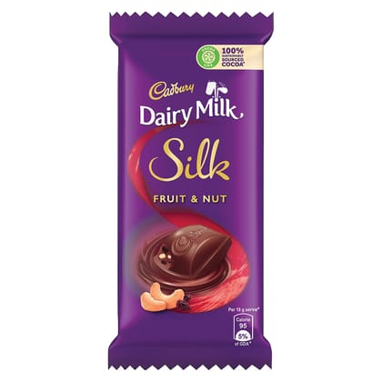 Cadbury Dairy Milk Silk Fruit & Nut Chocolate Bar, 55 G