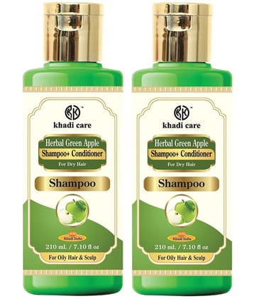 Khadi Care Herbal Green Apple Shampoo + Conditioner (210ml Each) Pack of 2