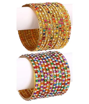 Somil - Gold Bangle Set (Pack of 2) - None