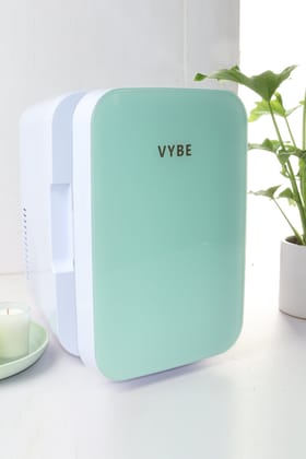 Vybe Mini Beauty Fridge (6 Liter):Ac/Dc Portable Thermoelectric Cooler & Warmer.Also Used As Car Mini Fridge For Long Travel.Used To Store - Serums,Moisturizers,Toners, Cream,Nail Polish (Vybe100