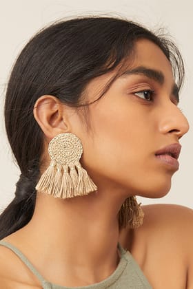 Whe Jute Tassel Earring